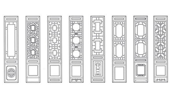 茂南喜迎门中式花格CAD设计图样式大全